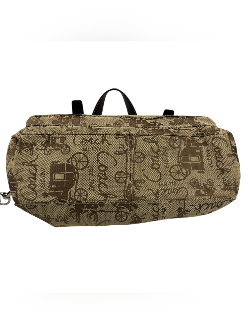 Coach Horse & Carriage Monogram Satchel - Picture 5 of 11